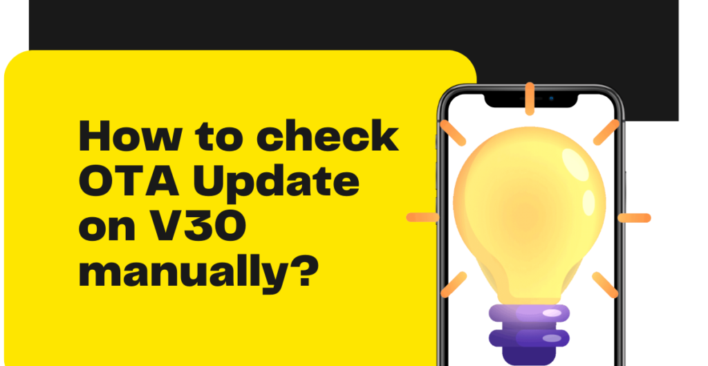 How to check OTA Update on V30 manually? 