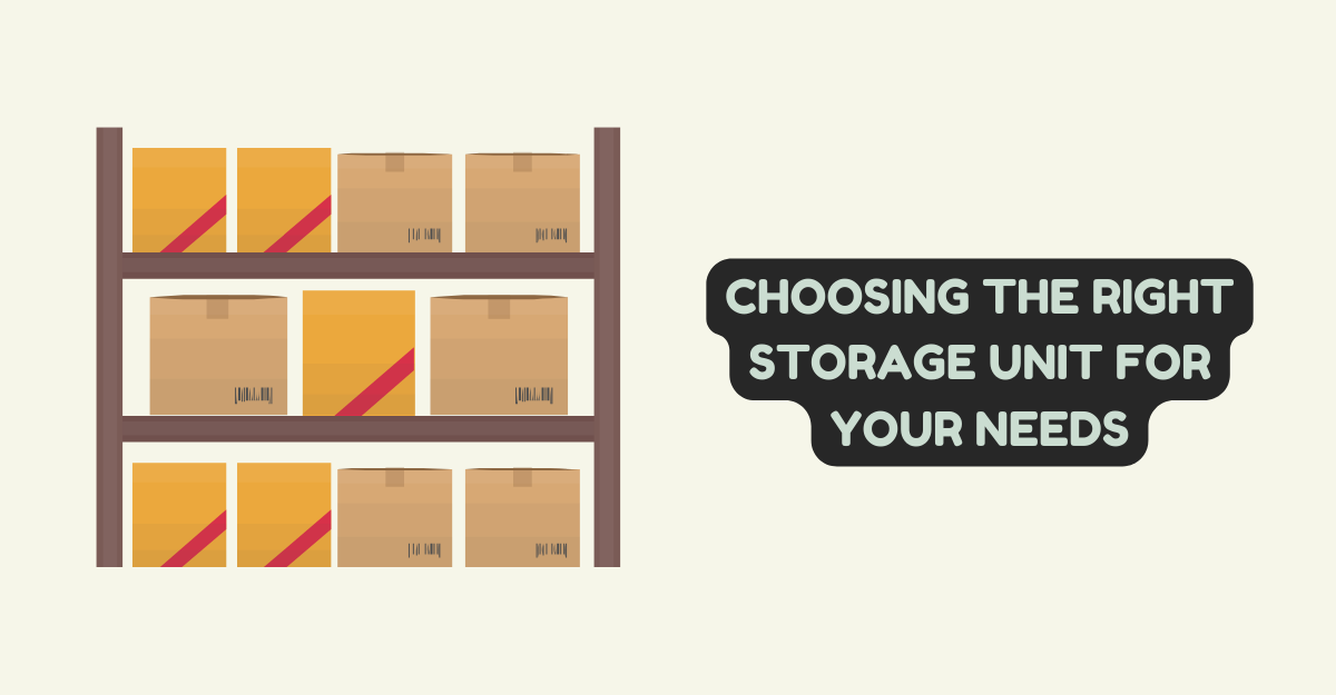 Choosing the Right Storage Unit for Your Needs